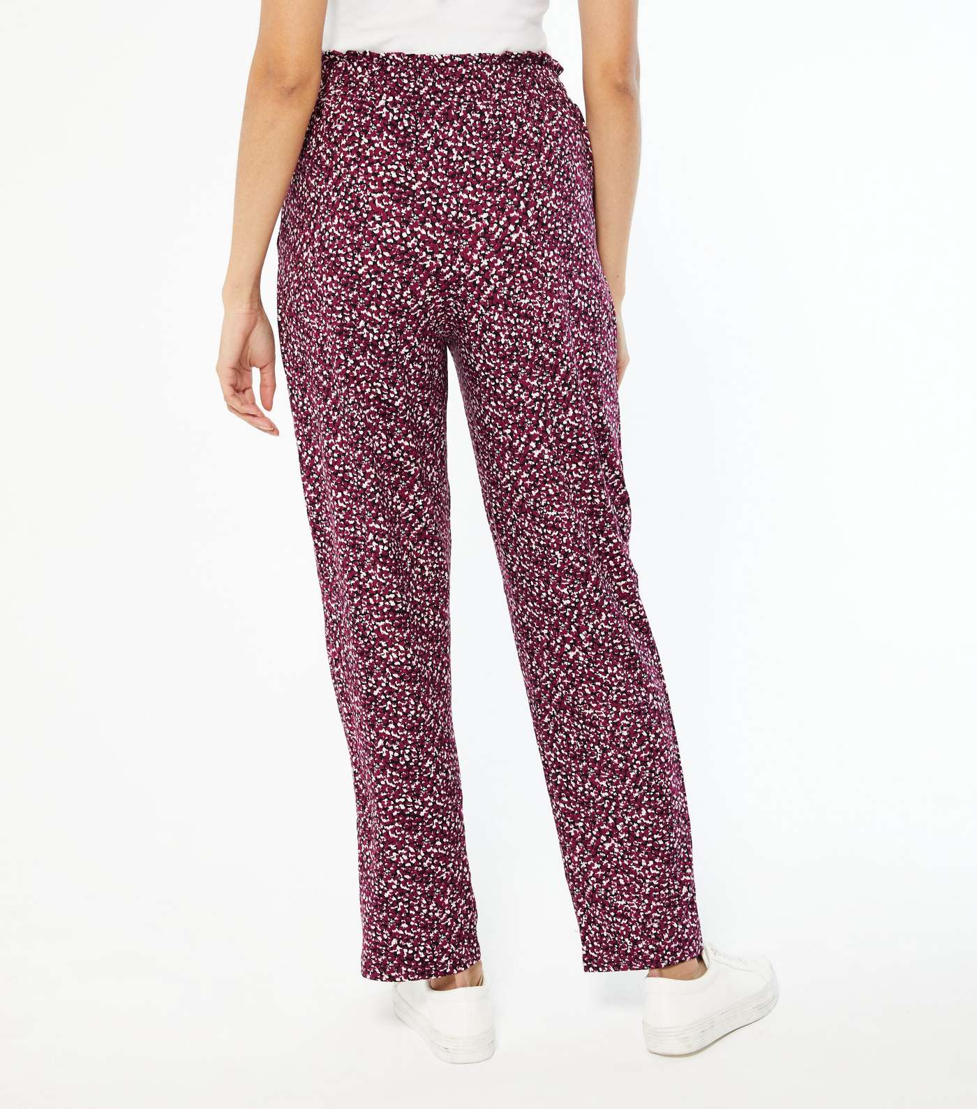 Maternity Red Soft Touch Abstract Spot Joggers Image 3