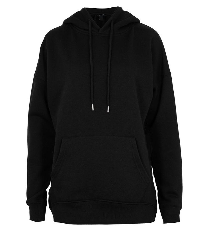 Black Oversized Hoodie New Look