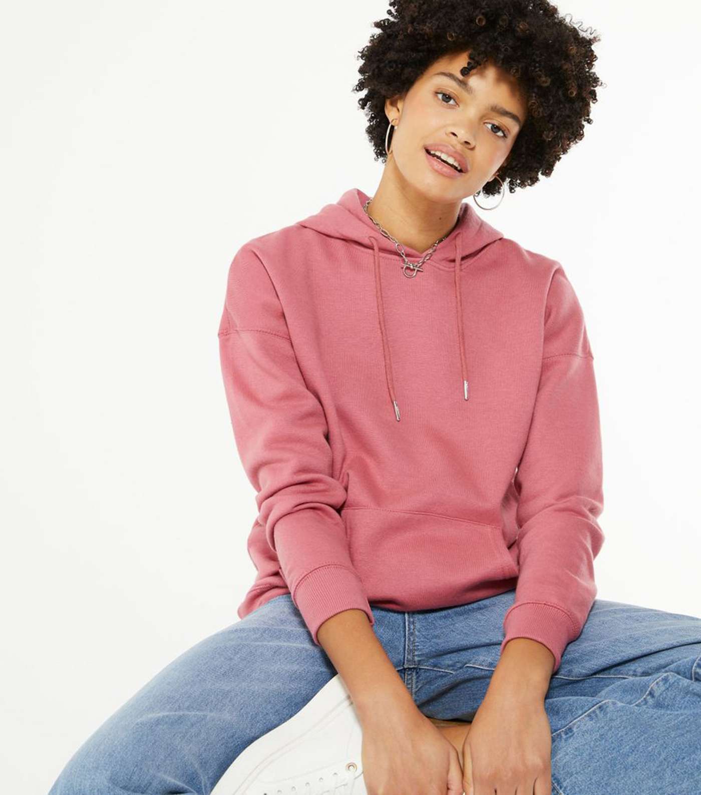 Bright Pink Oversized Hoodie  Image 2