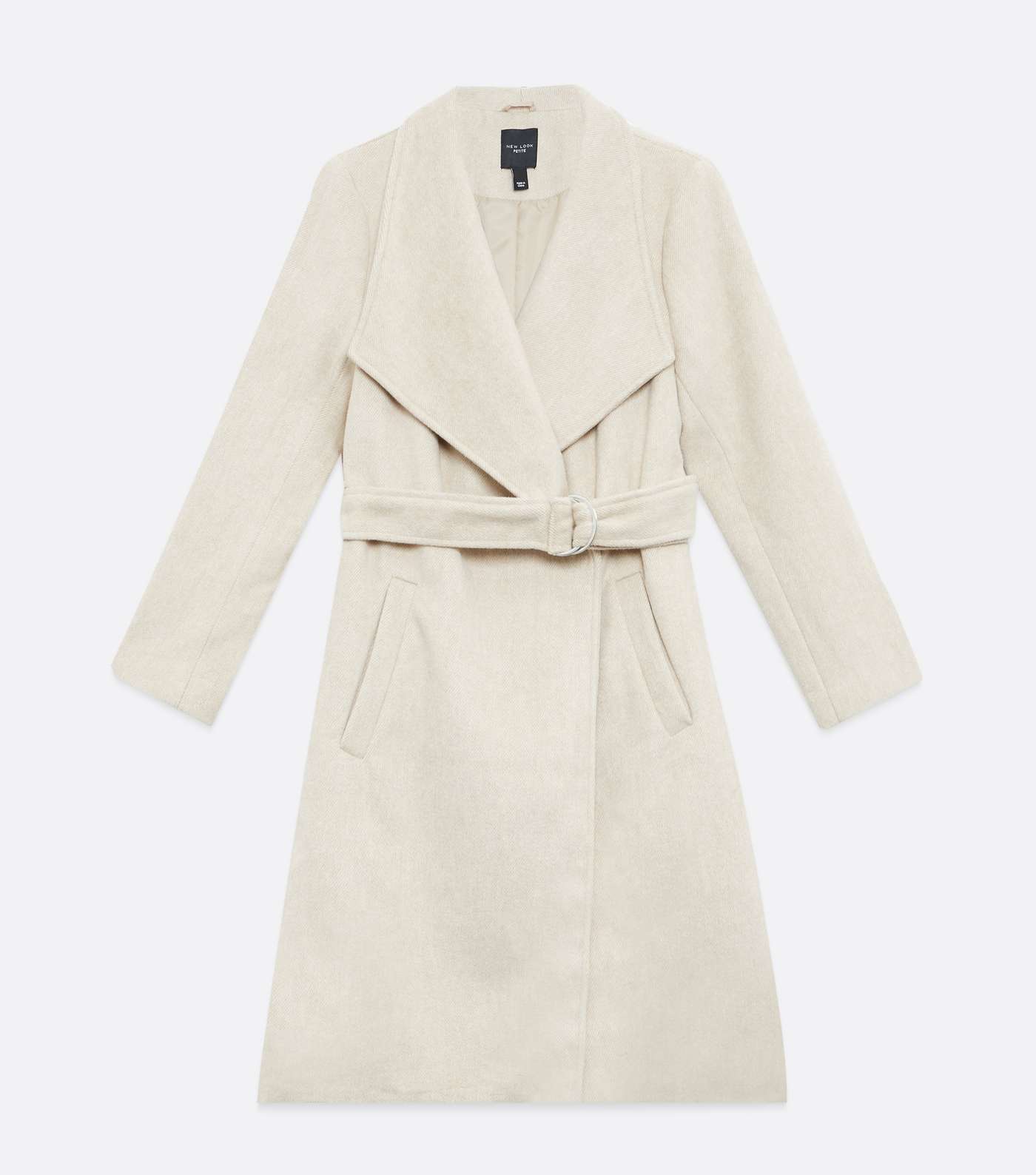 Petite Stone Belted Long Collared Coat Image 5