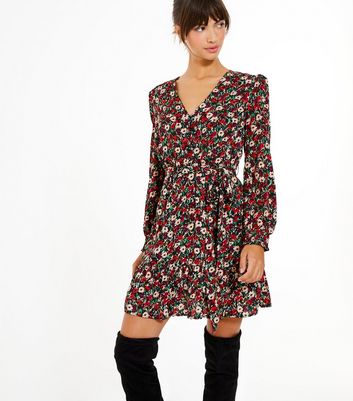 Floral park clip dot mini clearance dress