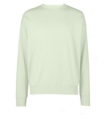 Light Green Jersey Crew Neck Sweatshirt 