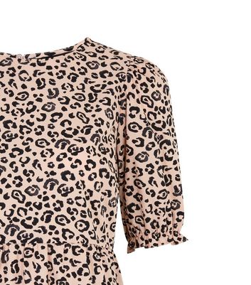 smocked leopard dress