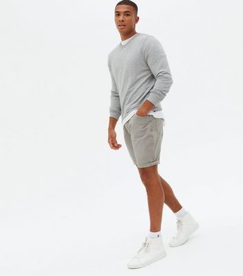 Image of Grey 5 Pocket Shorts New Look