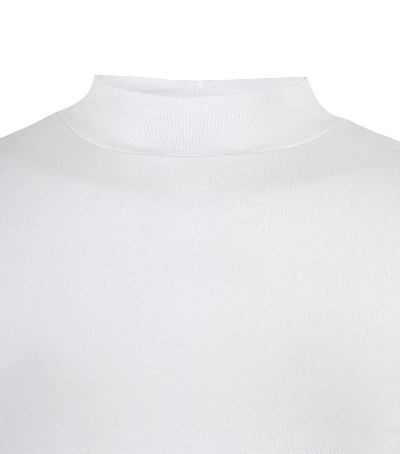 White High Neck Long Sleeve Top Image 3