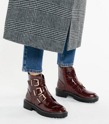 new look red patent boots