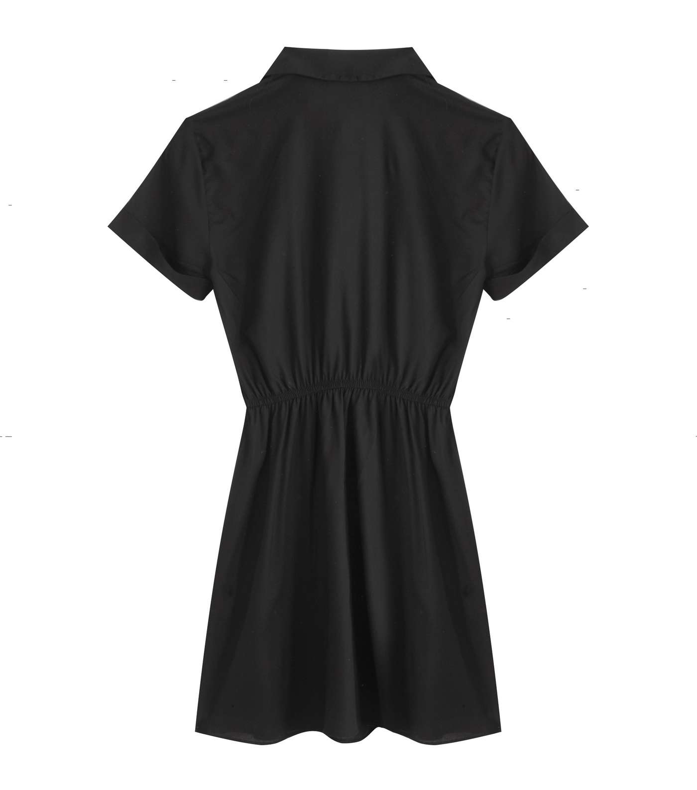 Girls Black Utility Shirt Dress  Image 2