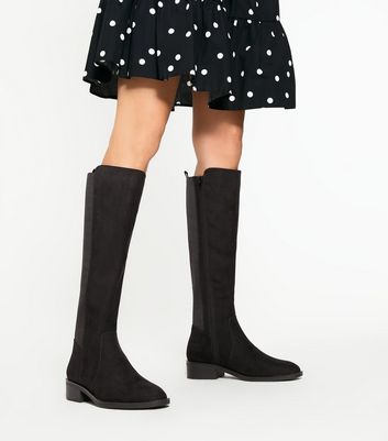 new look knee high flat boots