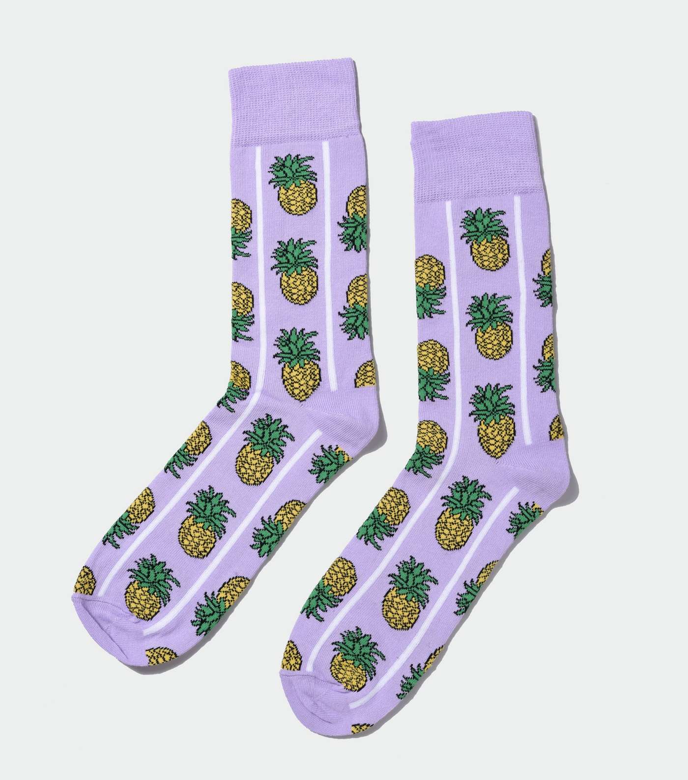 Lilac Pineapple Stripe Socks