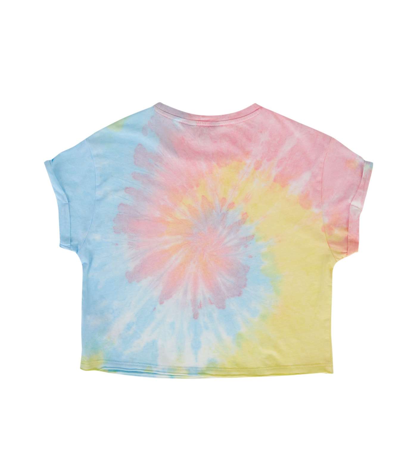 Girls Rainbow Tie Dye Slogan T-Shirt Image 2