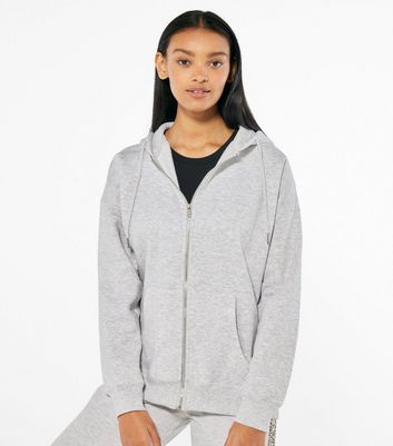 Ladies grey sale zip up hoodie