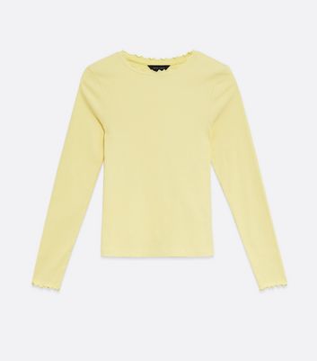 Pale yellow long sleeve top hotsell