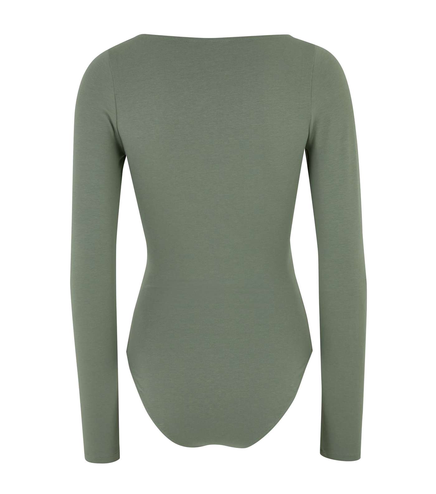 Green Long Sleeve Seam Front Bodysuit Image 2