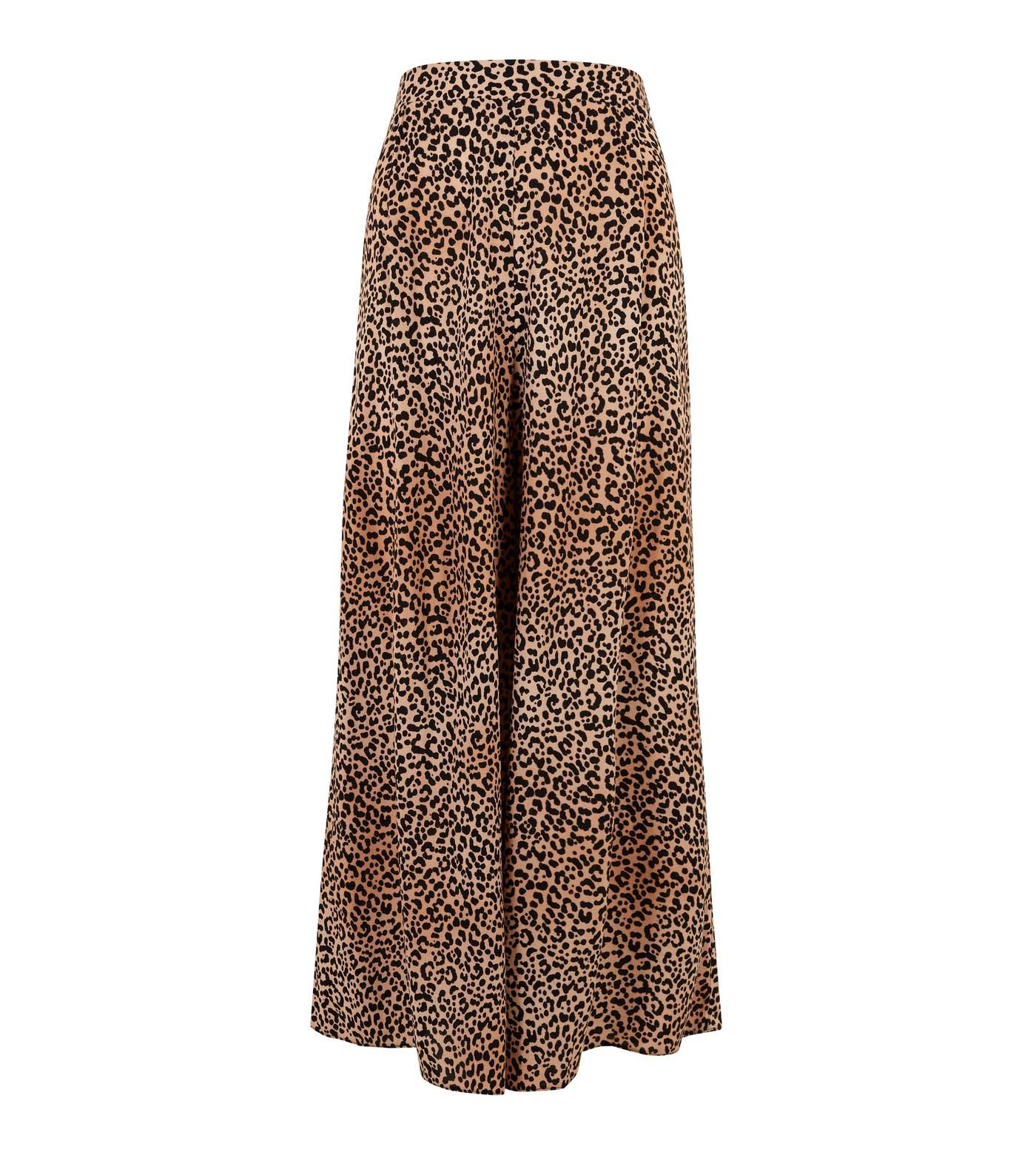 Tall Brown Leopard Print Wide Leg Crop Trousers 