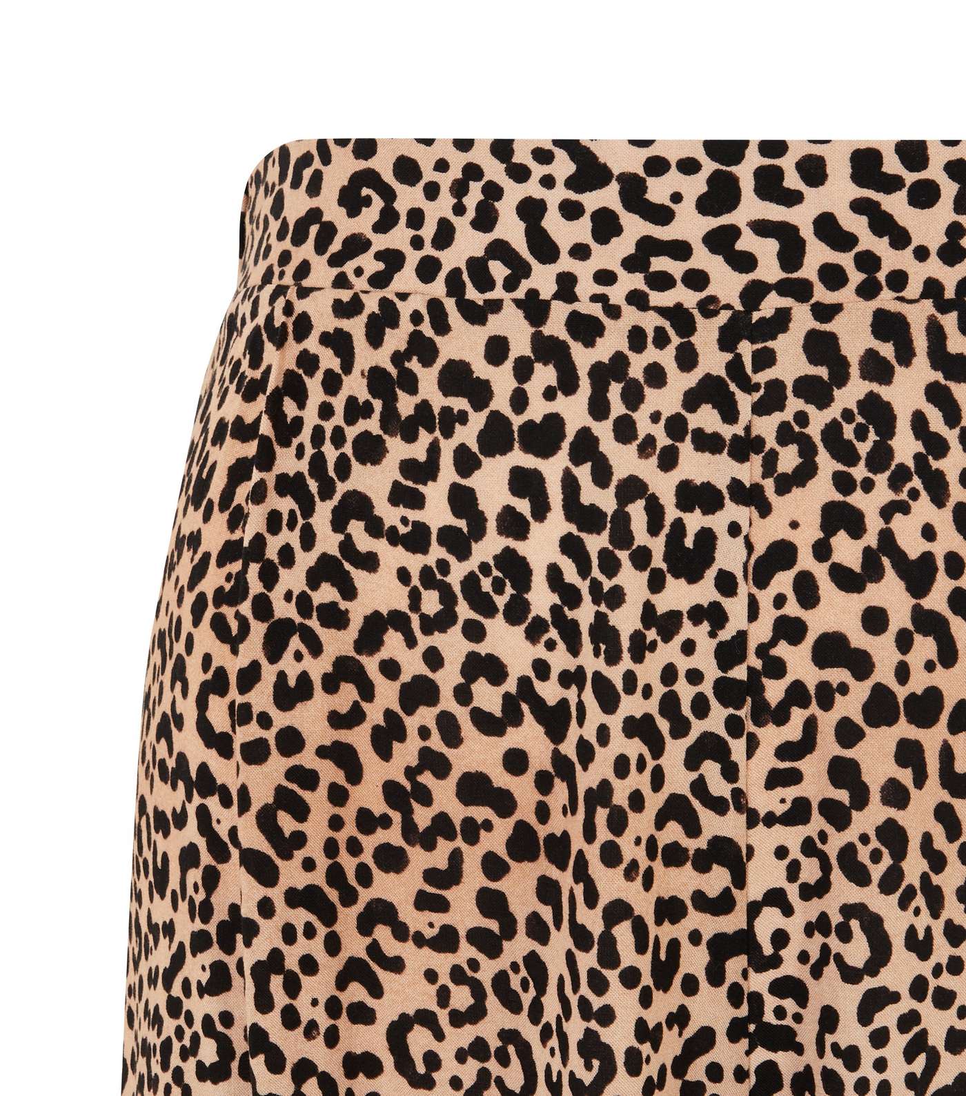 Tall Brown Leopard Print Wide Leg Crop Trousers  Image 3