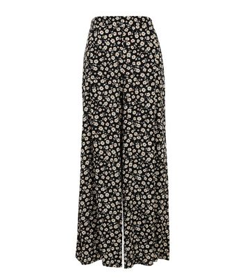 Tall Navy Daisy Wide Leg Crop Trousers | New Look