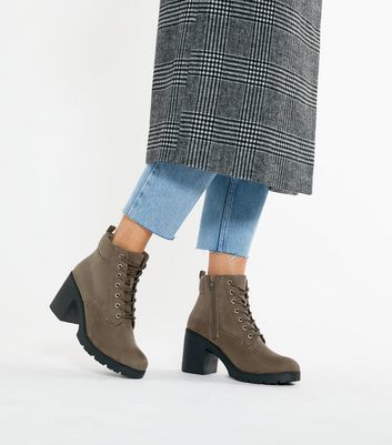 chunky grey boots