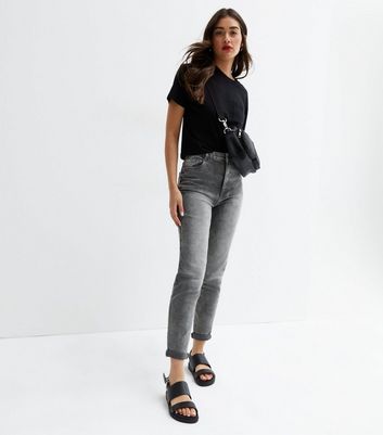 Urban Bliss Grey Mom Jeans New Look