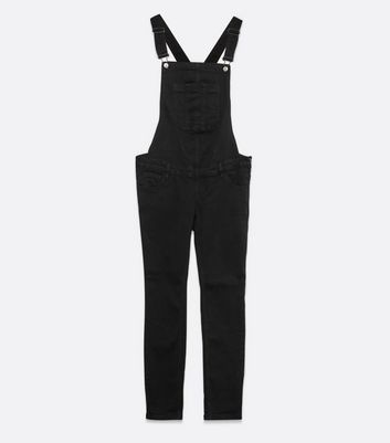 Image of Maternity Black Denim Dungarees New Look
