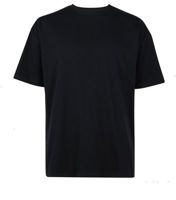 Image of Black Cotton Crew Neck T-Shirt New Look
