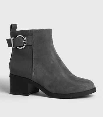 new look ladies grey ankle boots