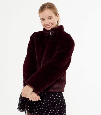 New look girls sales faux fur coat