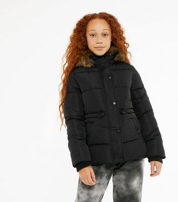 girls long puffer coat