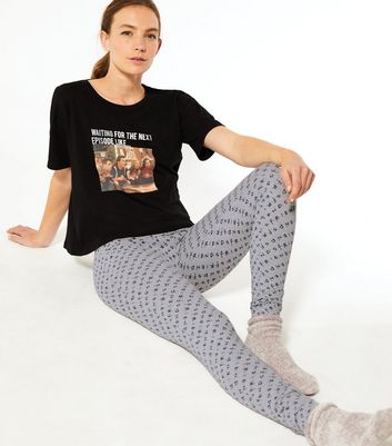 Friends Slogan Legging Pyjama Set 