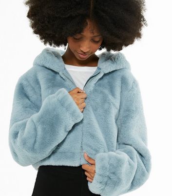 Womens faux cheap fur hoodie