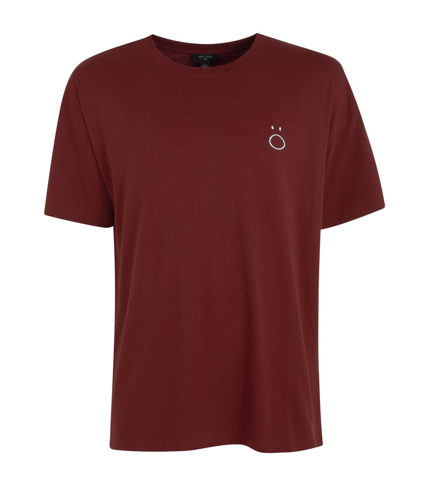 Burgundy Embroidered T-Shirt Image 5