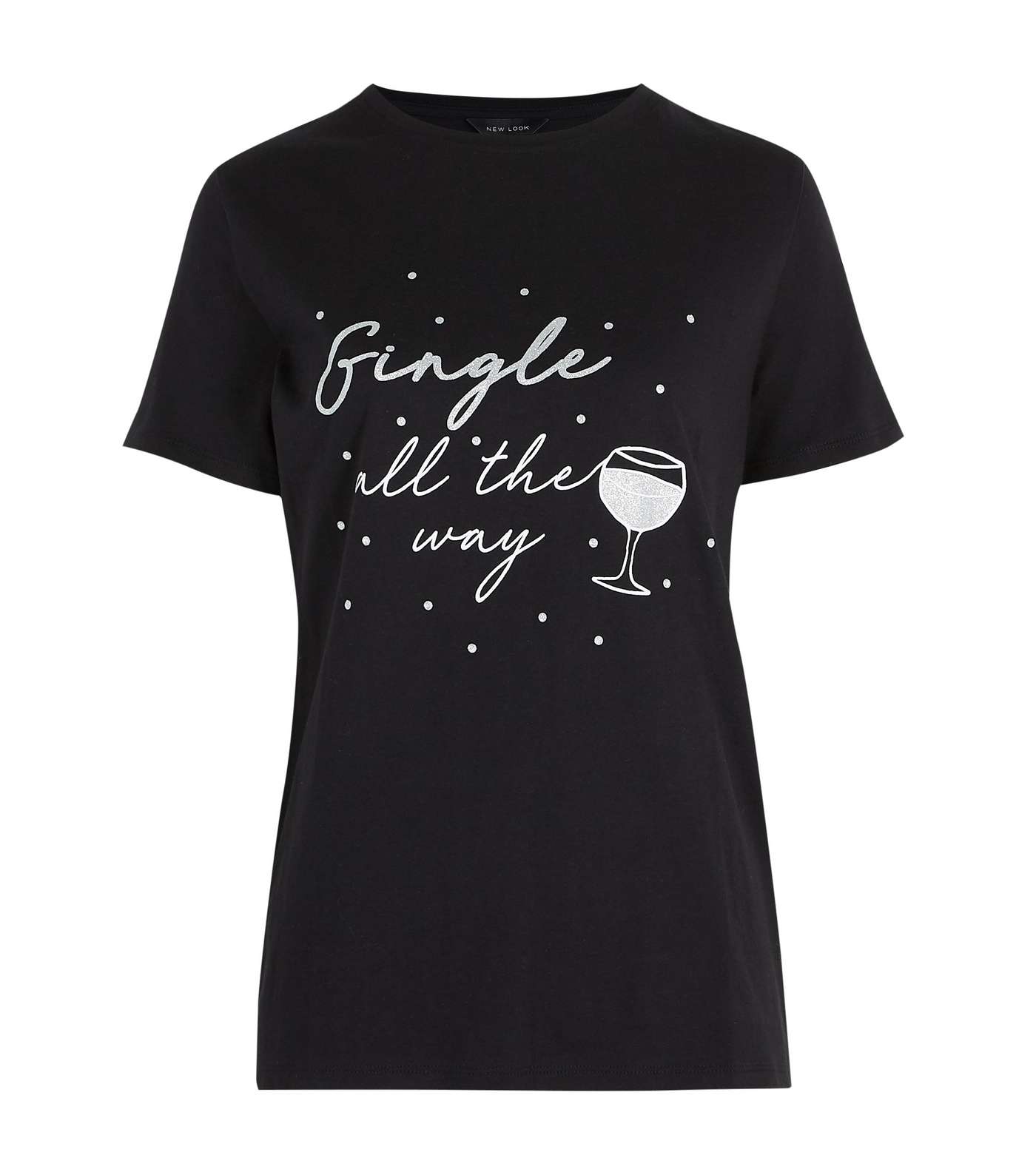 Black Christmas Gingle Logo T-Shirt Image 5