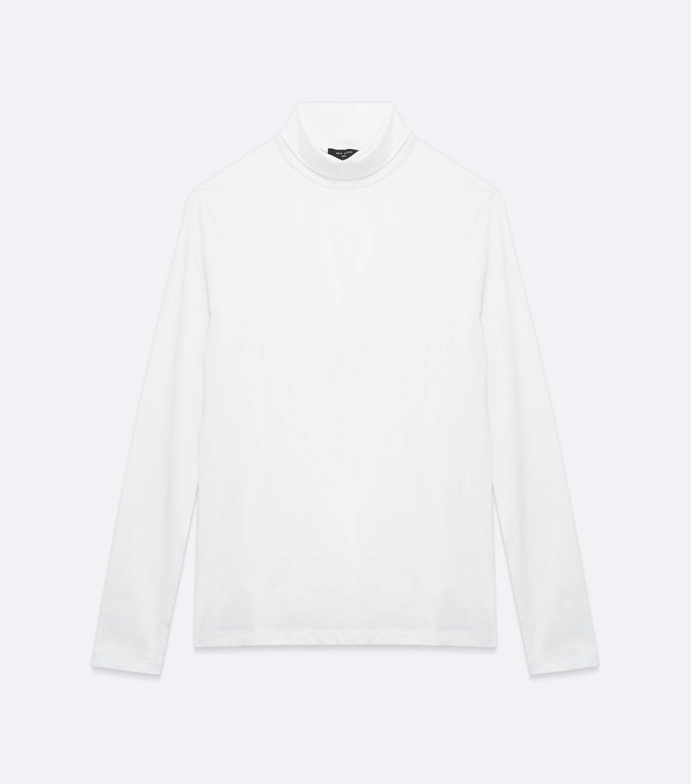 White Roll Neck Long Sleeve Top Image 5