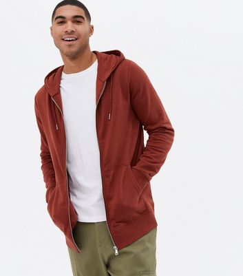 red zip hoodie men's