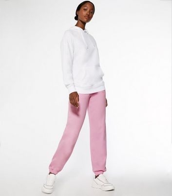 pale pink cuffed joggers