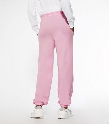 pale pink cuffed joggers