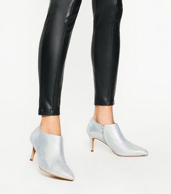 new look silver ankle boots