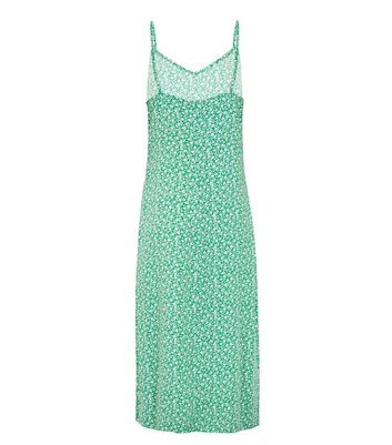 green midi slip dress