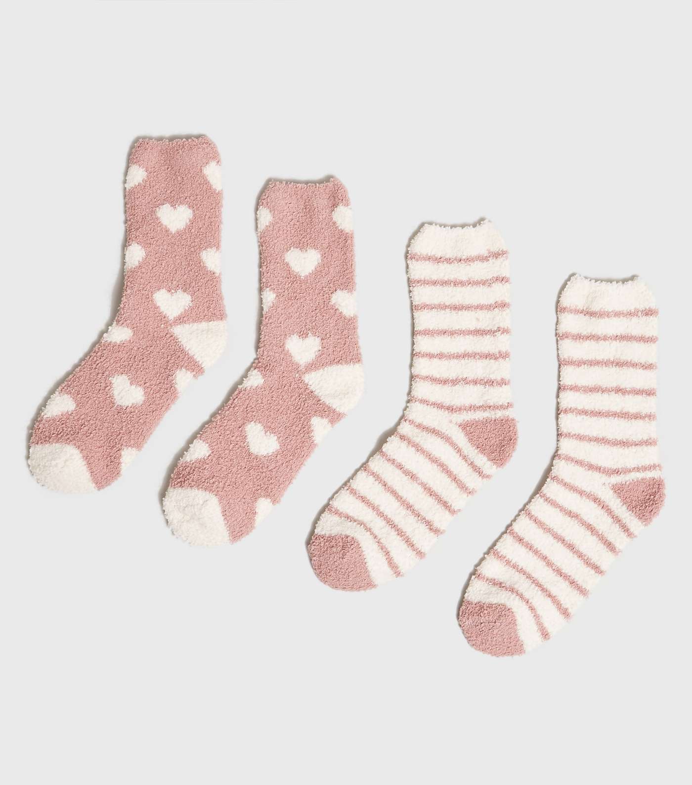 2 Pack Pink Super Soft Bouclé Slipper Socks