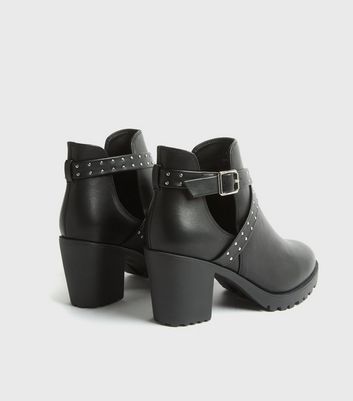 chunky block heel booties