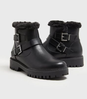 biker boots with fur lining