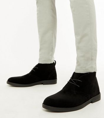 black lace up desert boots