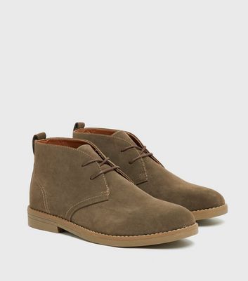Stone Lace Up Desert Boots | New Look