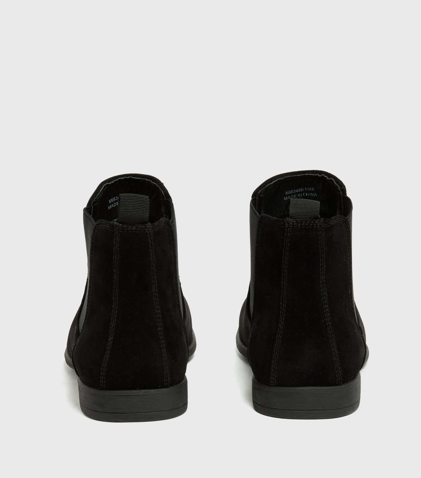 Black Suedette Chelsea Boots Image 4
