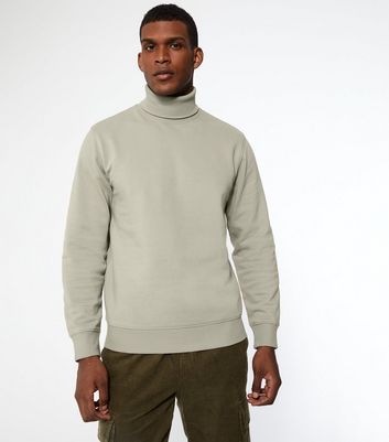 Image of Mink Roll Neck Long Sleeve Sweatshirt New Look