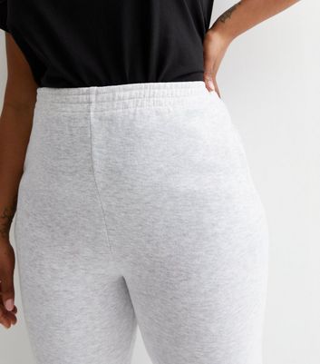 Curves Grey Jersey Cuffed Joggers New Look