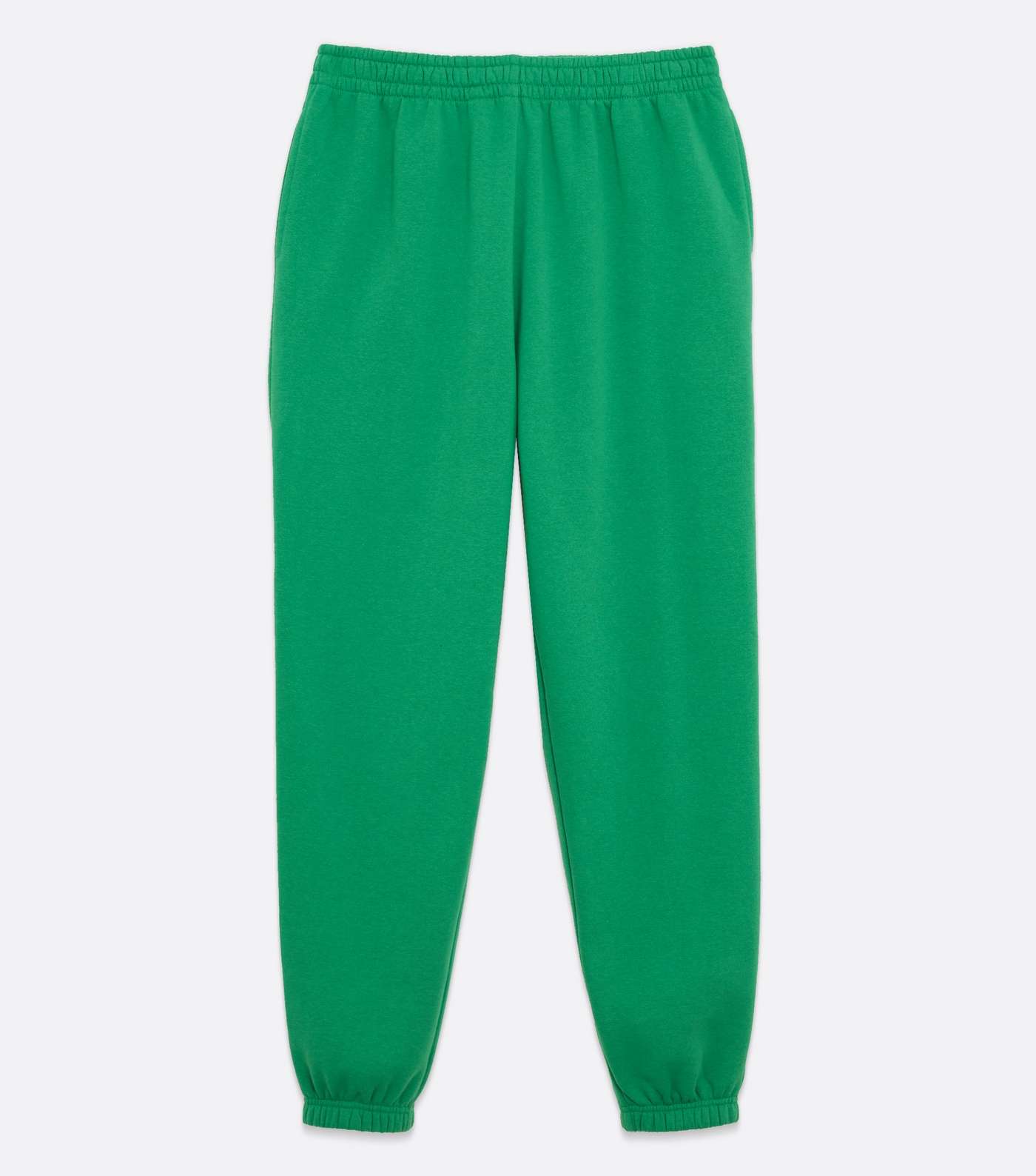 Curves Green Jersey Cuffed Joggers Image 5