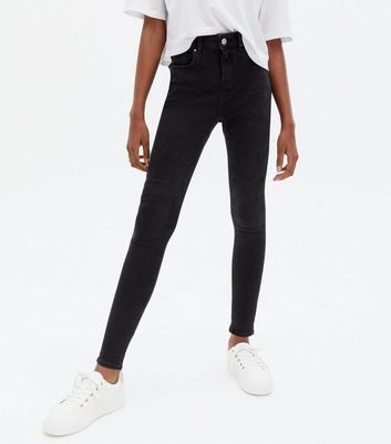 Girls Black Washed Ripped Jenna Skinny 