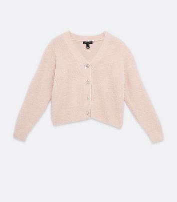 New look shop pink fluffy cardigan