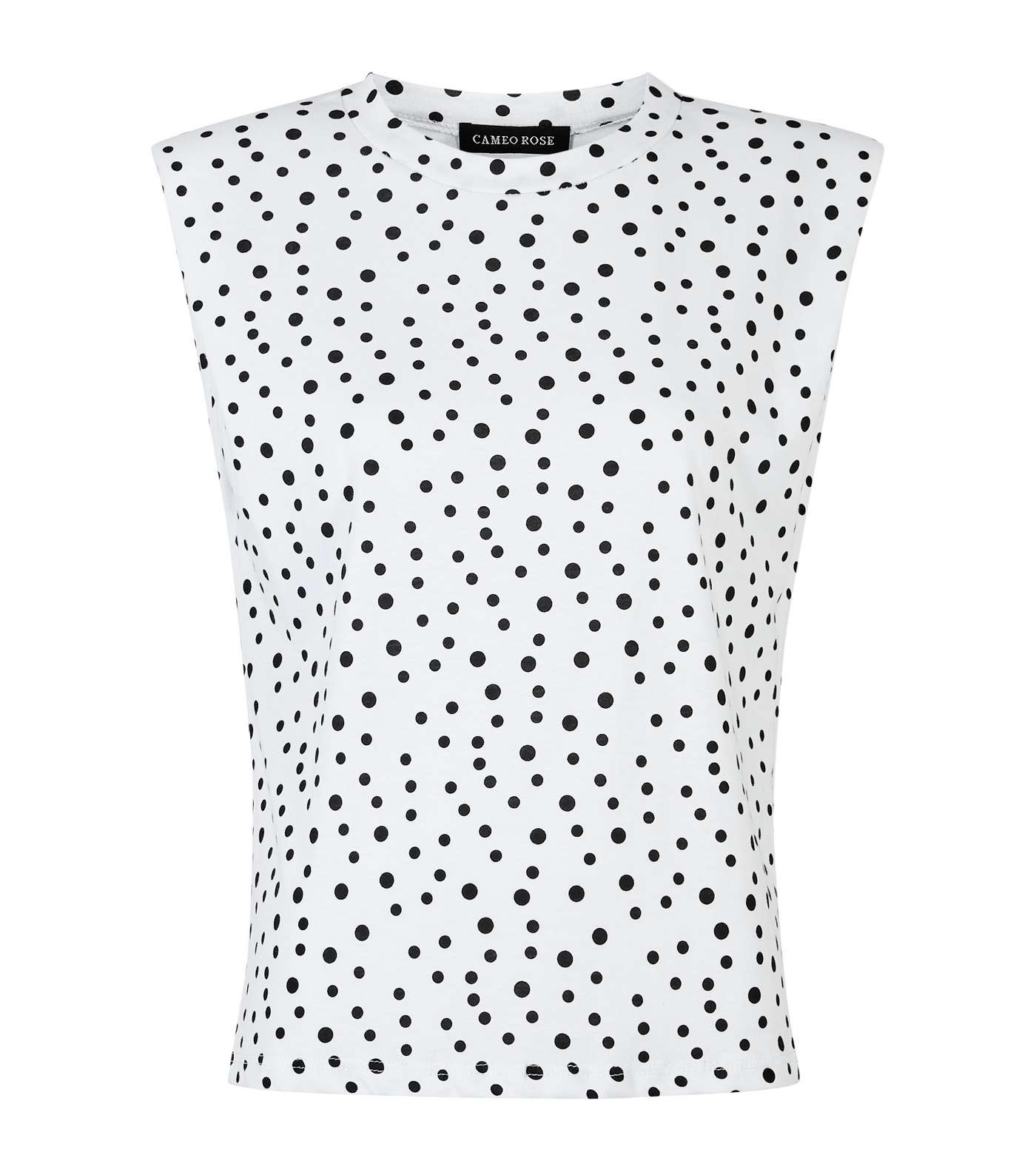 Cameo Rose White Spot Shoulder Pad T-Shirt Image 2