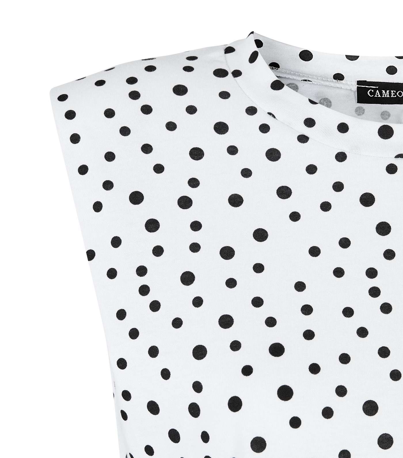 Cameo Rose White Spot Shoulder Pad T-Shirt Image 4